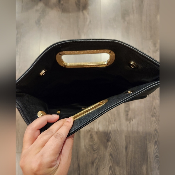 Aldo Black and Metal Gold Handle Bag - Picture 4 of 4